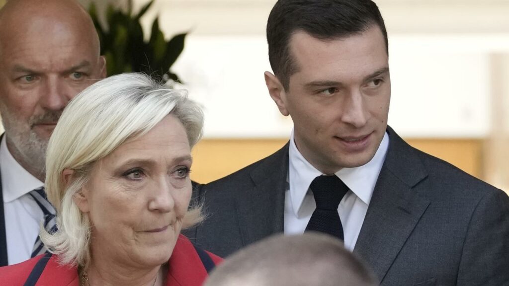 French polls suggest National Rally’s Marine Le Pen and Jordan Bardella won’t reach a majority.