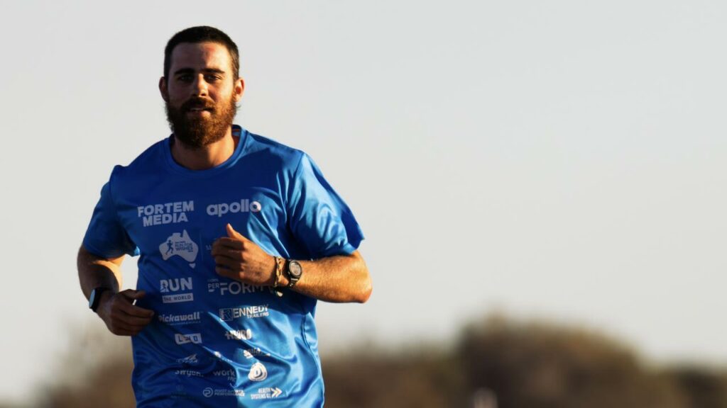 Sean Bell averaged 84km a day as he broke the world record for running around Australia.