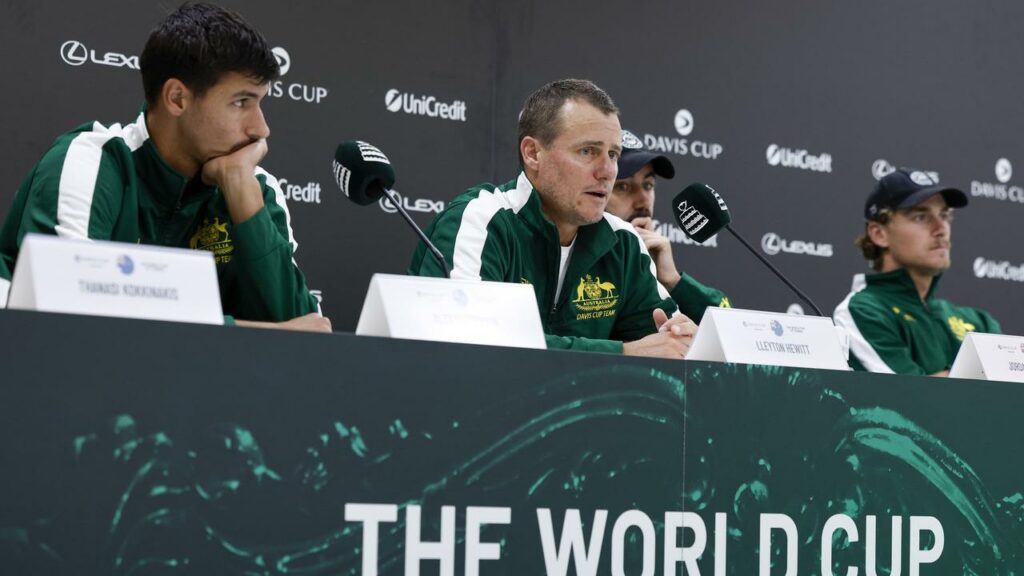 Lleyton Hewitt is bullish his team can progress in the Davis Cup, despite missing Alex de Minaur.

