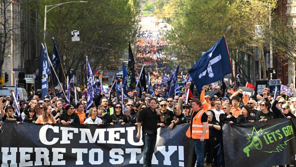 The Queensland government is happy to have police attend worksite disputes involving the CFMEU.
