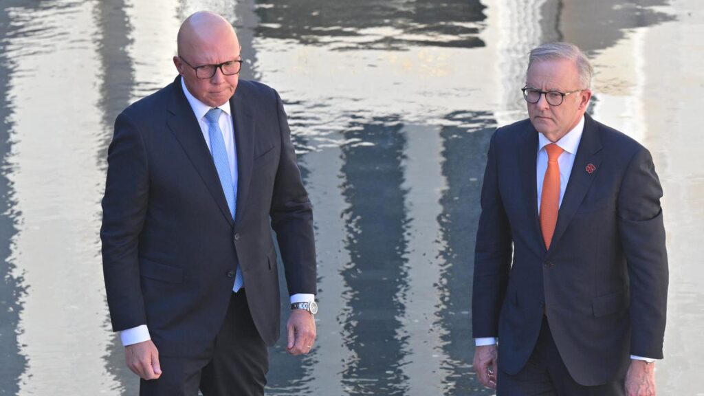 Reflect on this: Anthony Albanese and Peter Dutton are set to face off at the looming federal poll.
