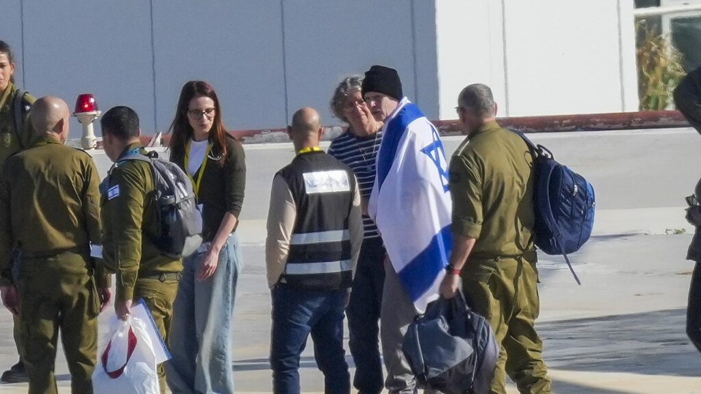 Israeli-US citizen Keith Siegel has been freed by Hamas in a swap for Palestinian prisoners.
