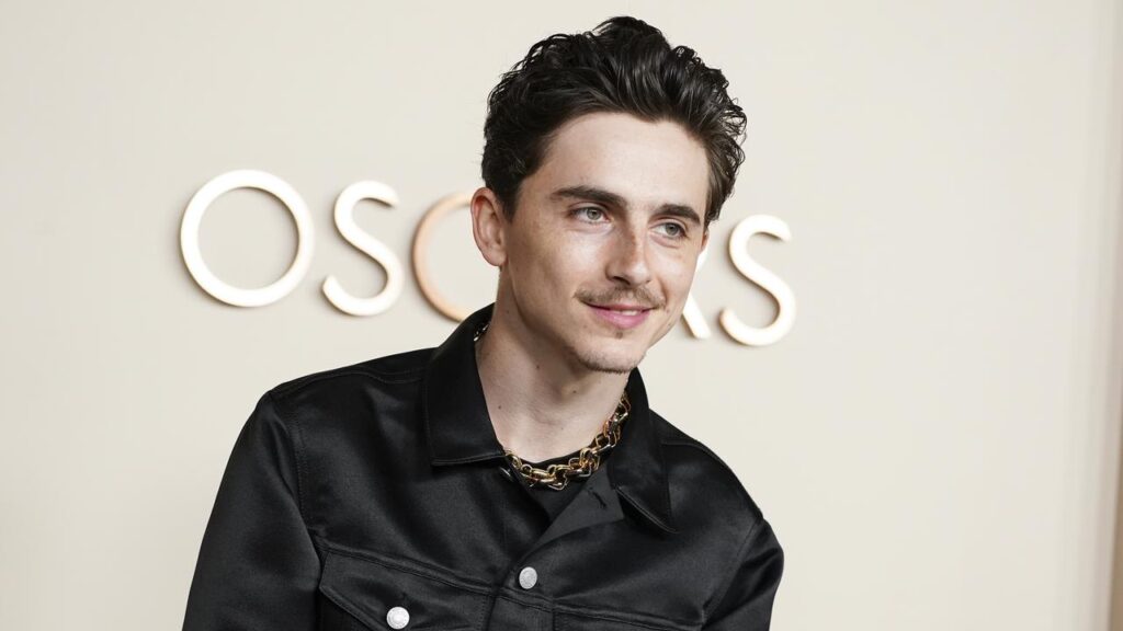 A Complete Unknown star Timothee Chalamet is in the running to be named best actor at the Oscars.
