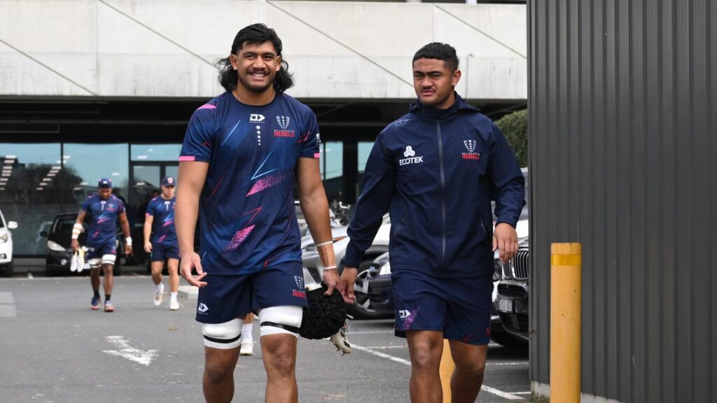 Tuaina Taii Tualima (left), who joined the Brumbies from the Rebels, is sick with dengue fever
