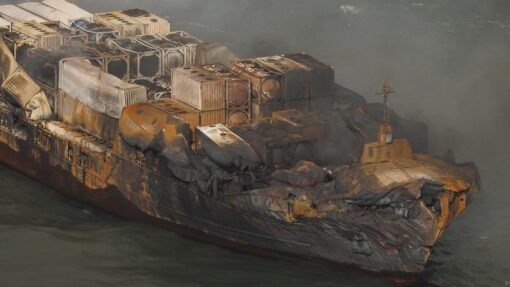 Britain Ships Collide