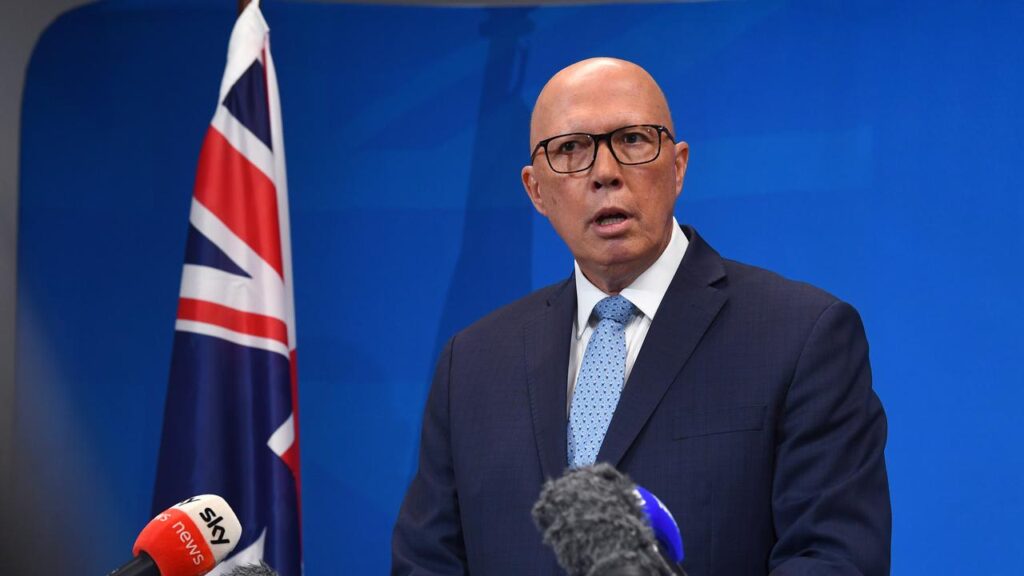 Opposition Leader Peter Dutton rejects claims his policy mirrors that of US President Donald Trump.