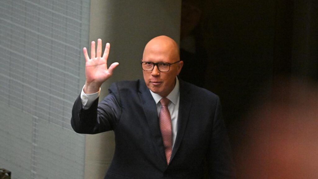 Peter Dutton has used his budget reply speech to set up an election fight over the cost of living.
