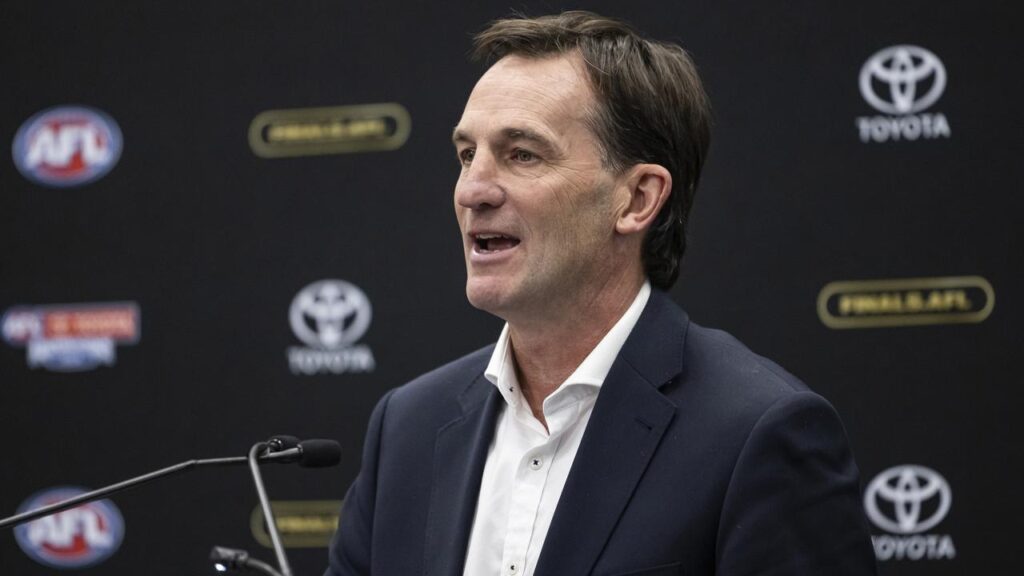 CEO Andrew Dillon says the AFL has “contingencies” should they have to move the season opener.
