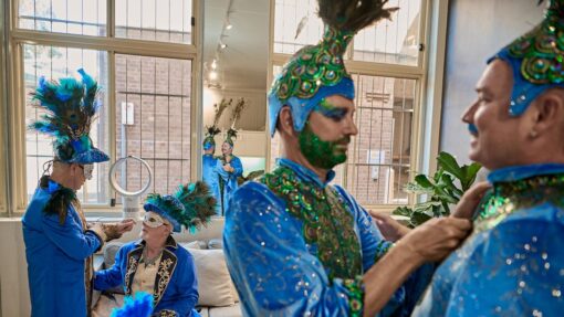 MARDI GRAS PEACOCK MORMONS FLOAT