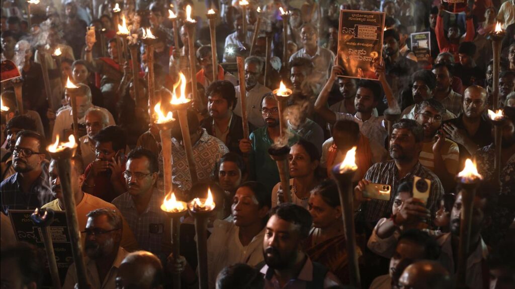 Indian Hindu activists have condemned the deadly attack on tourists in Kashmir.