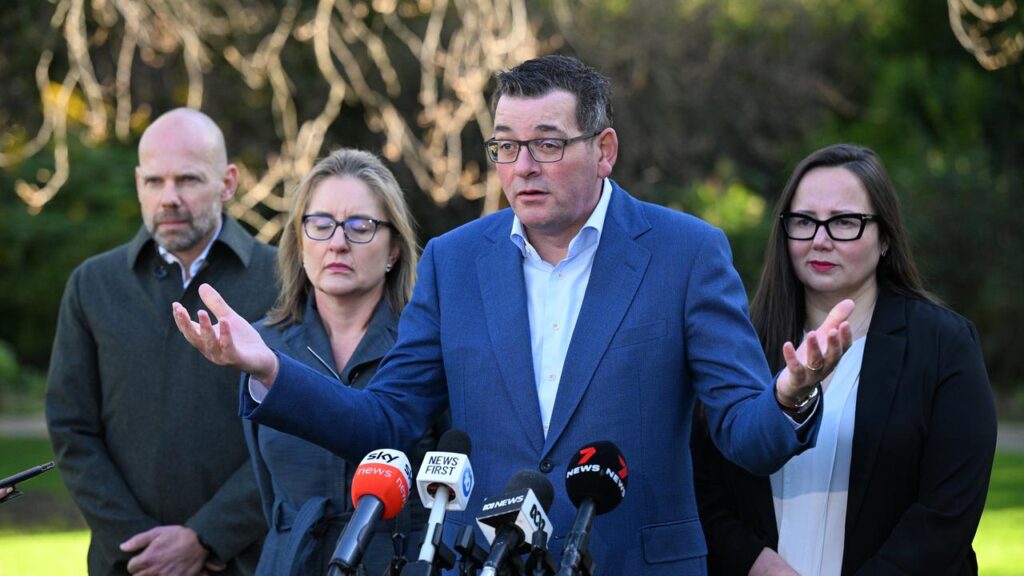 Then premier Daniel Andrews and Games minister Jacinta Allan have been singled out for criticism.