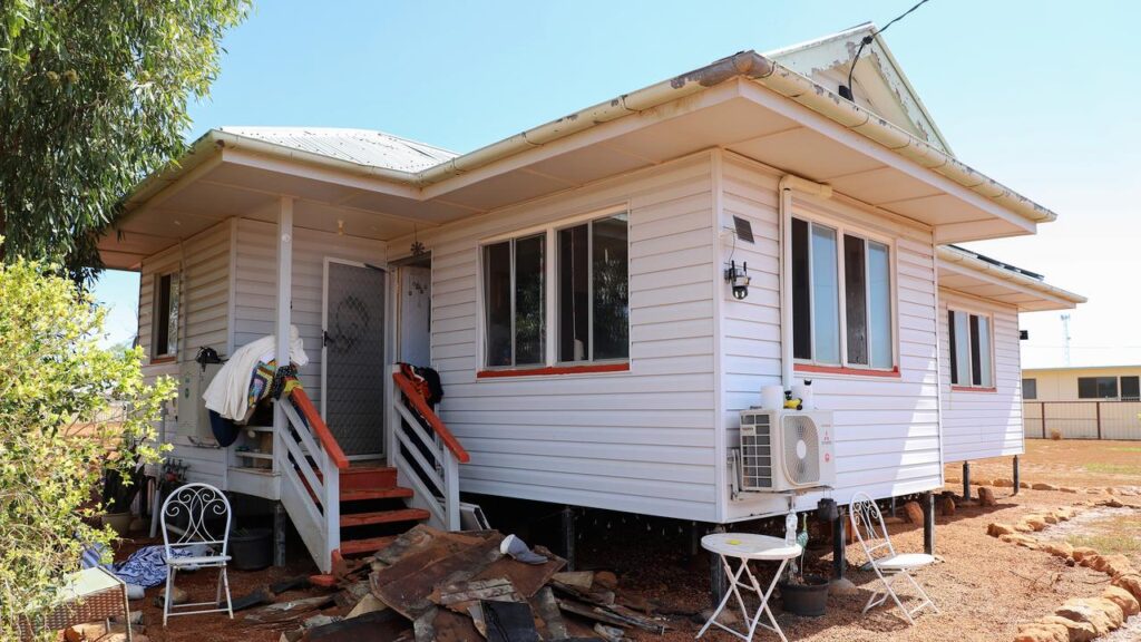 Almost every building in Thargomindah was affected by floodwaters.