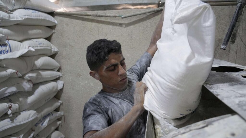 Bakers have started working in Deir al-Balah as flour was brought into the Gaza Strip.