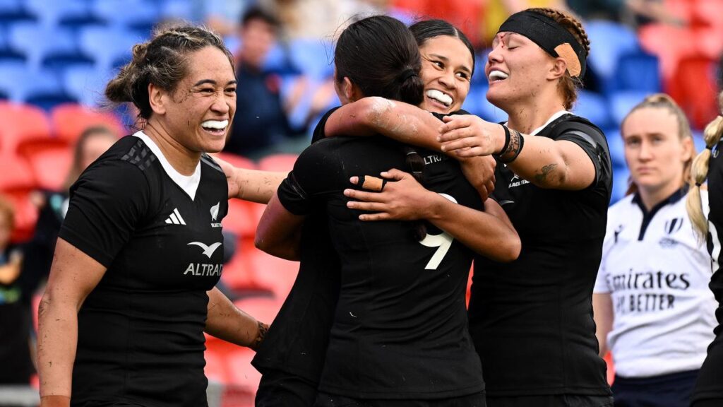 The Black Ferns had reason to smile after their 38-12 win over the Wallaroos in Newcastle.