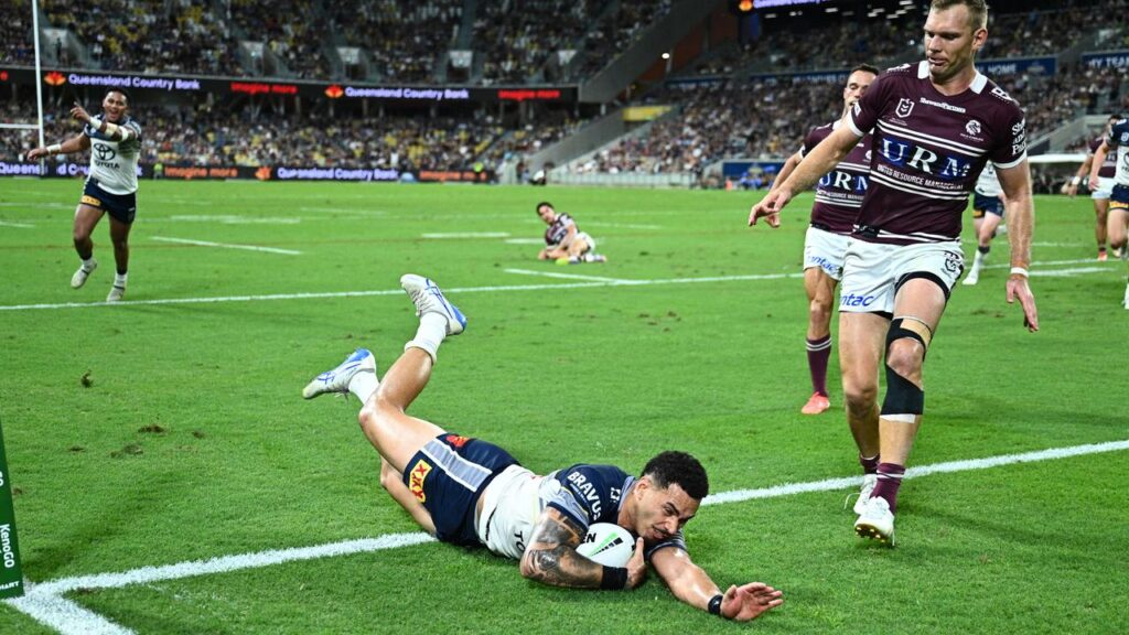 Parramatta have stunned Manly by 20 points, with Robert Derby among the scorers.