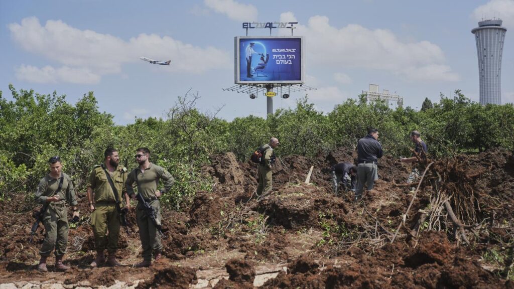 The Iran-aligned Houthis claimed responsibility for a missile that hit near Israel’s main airport.