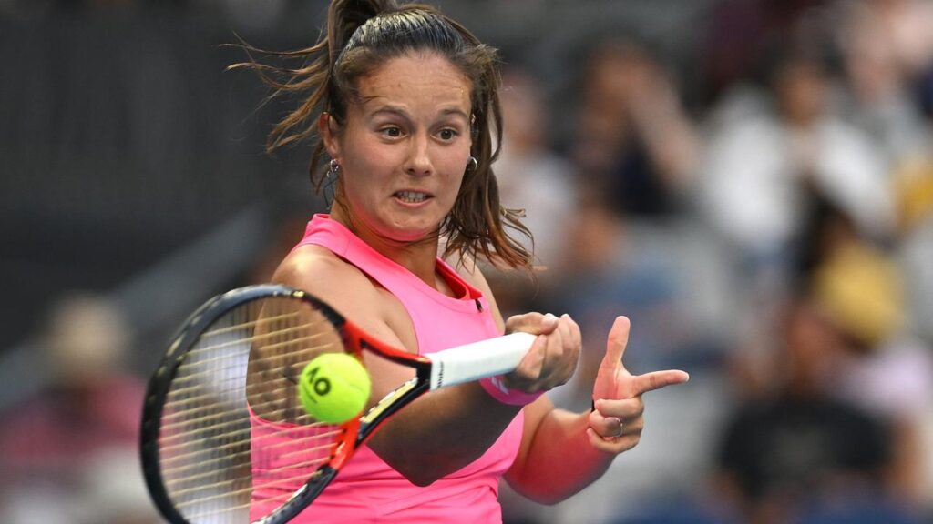 Russian-born Daria Kasatkina has won her first grand slam match as an Aussie.