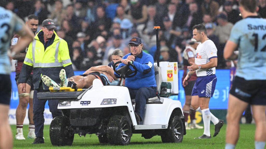 Joseph-Aukuso Suaalii was concussed during his side’s Super Rugby derby against the Reds.