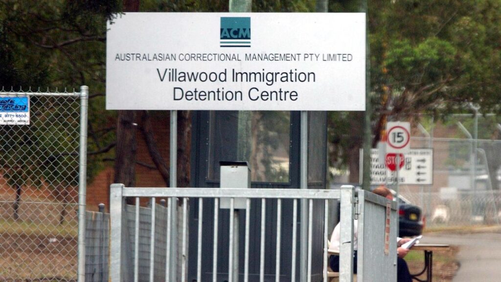 Two Villawood Detention Centre contractors were attacked with a “sharpened metal object”, police say