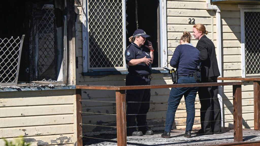 A fire that killed three kids and left their mum fighting for her life is believed to be suspicious.