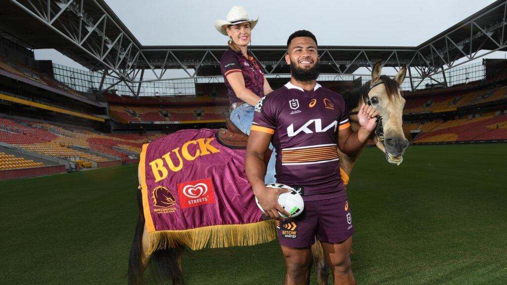 Brisbane Broncos enforcer Payne Haas says Buck the horse isn’t going anywhere.