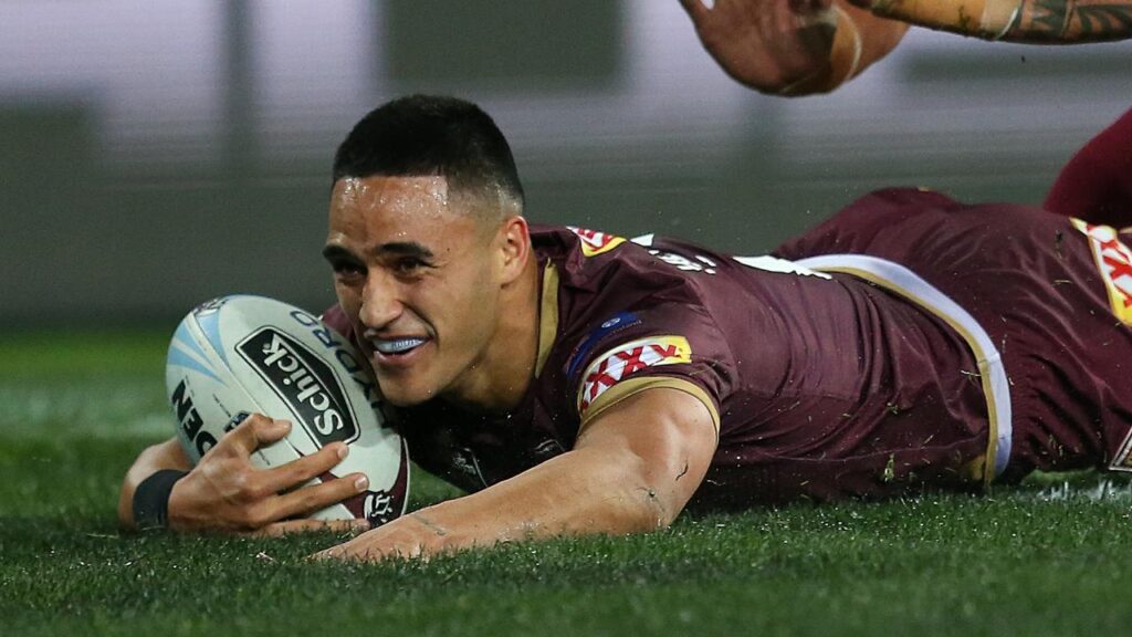 Valentine Holmes has scored nine of his 13 Origin tries on the wing, and hopes for more in Brisbane.