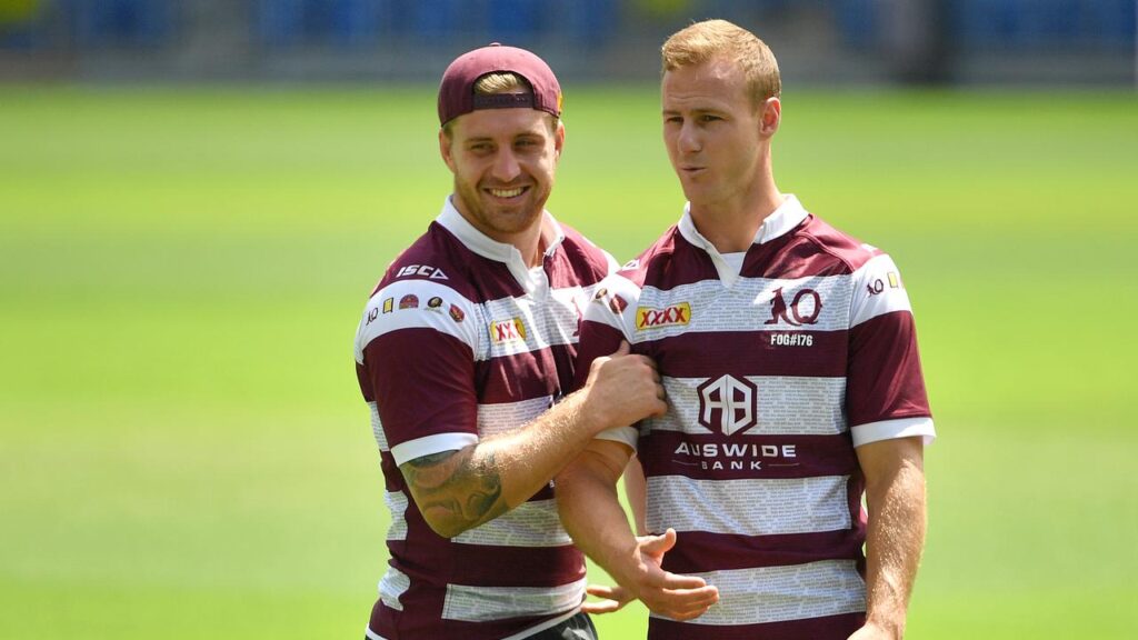 Cameron Munster (left) and Daly Cherry-Evans have been a lethal Queensland halves duo.
