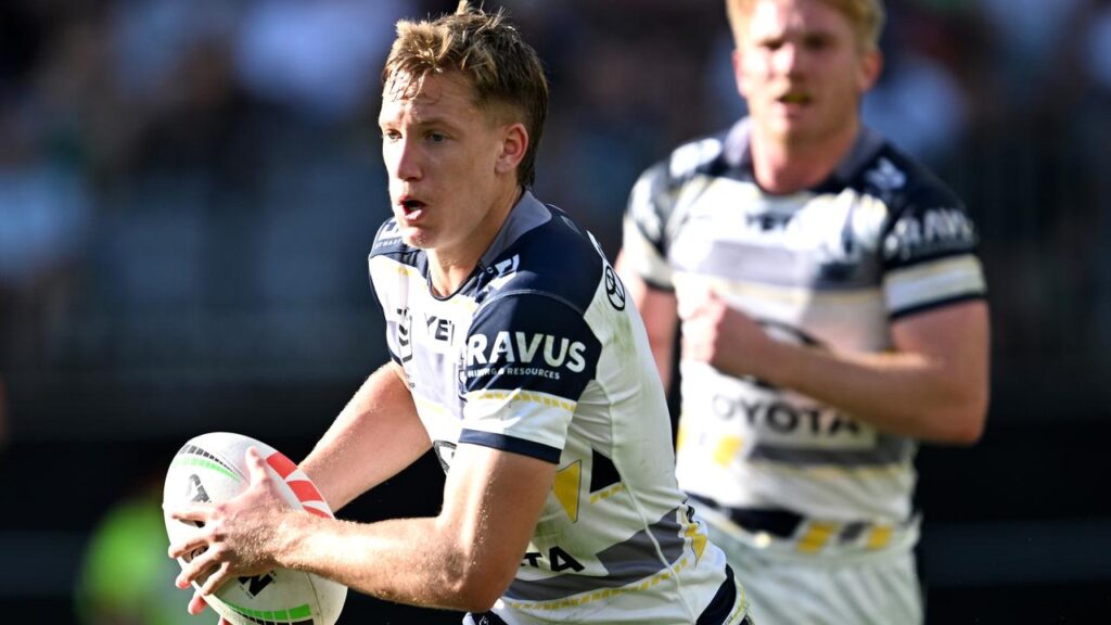 Talented teen Jaxon Purdue (left) will start at five-eighth for the Cowboys against the Sea Eagles.