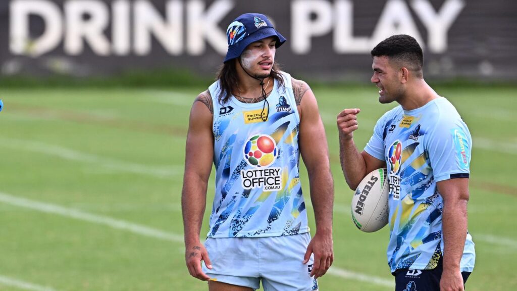 Tino Faasuamaleaui (L) says David Fifita’s attitude is still good despite being dropped.