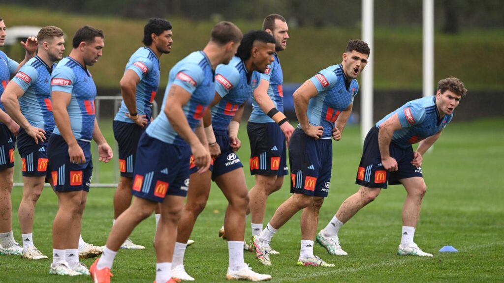 The Blues are adamant Nathan Cleary (2-r) doesn’t have anything to prove at Origin level.