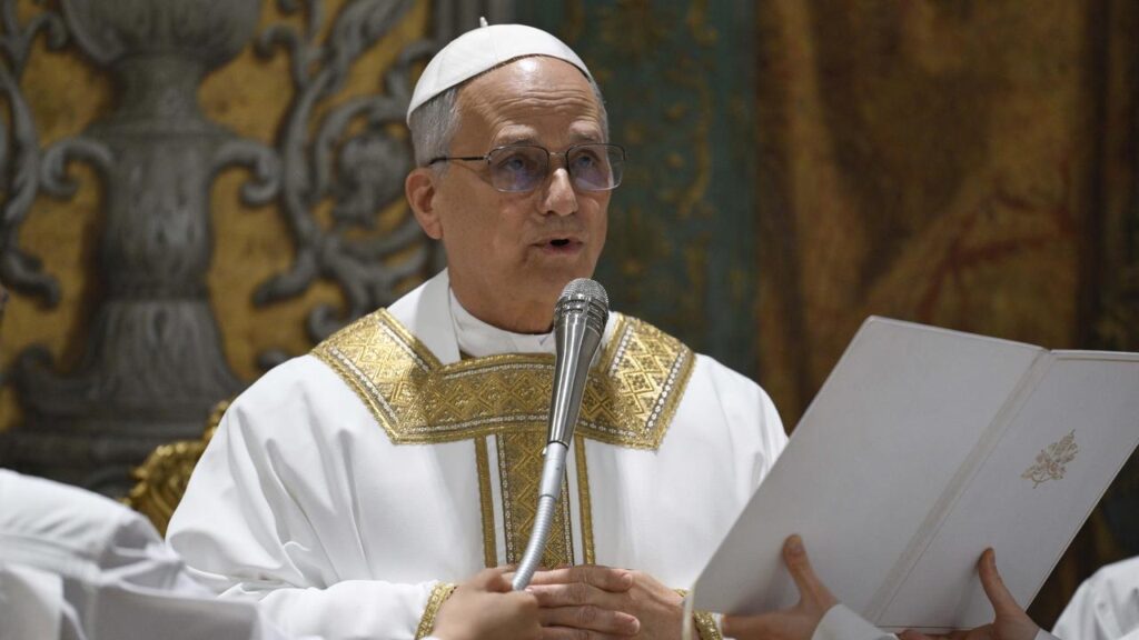 The church must be a “beacon that illumines the dark nights of this world”, Pope Leo XIV said.