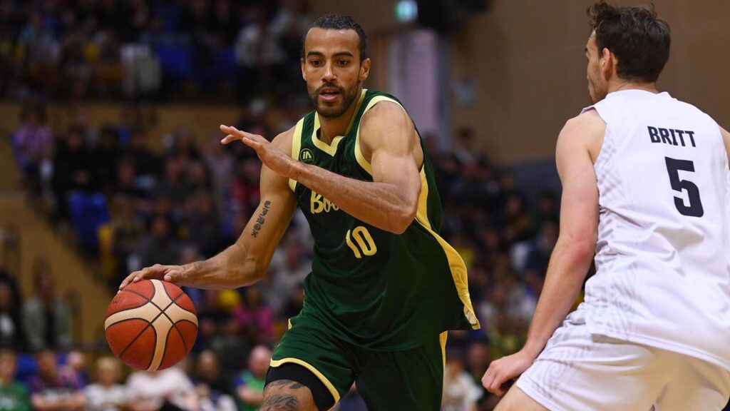Xavier Cooks scored 16 points in the Boomers’ win over the Tall Blacks on the Sunshine Coast.