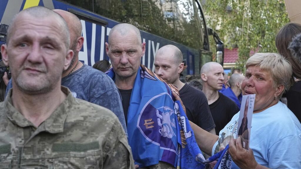 Almost 400 Ukrainian troops have been freed by Russia, Ukrainian President Volodymyr Zelenskiy says.