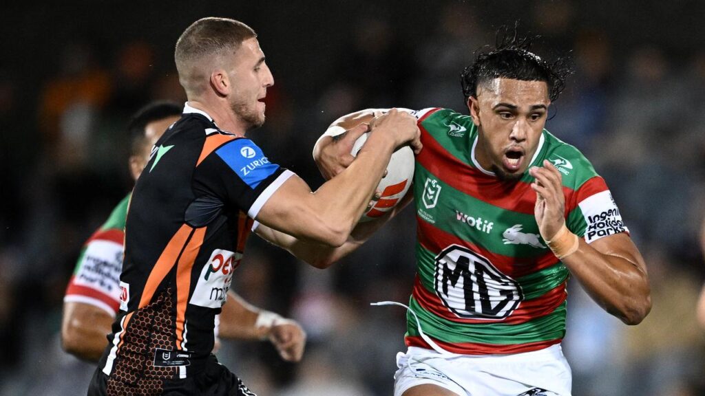 Keaon Koloamatangi had a massive game as Souths beat Wests Tigers by 10 points.