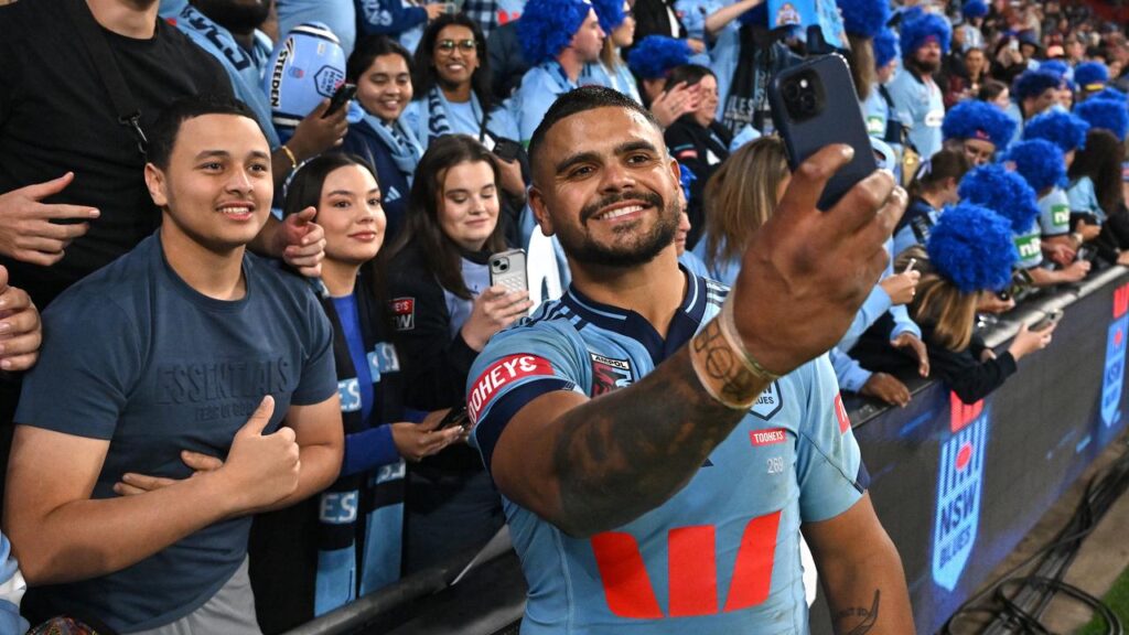 Souths’ Latrell Mitchell has returned unscathed from Origin and will line up against the Warriors.
