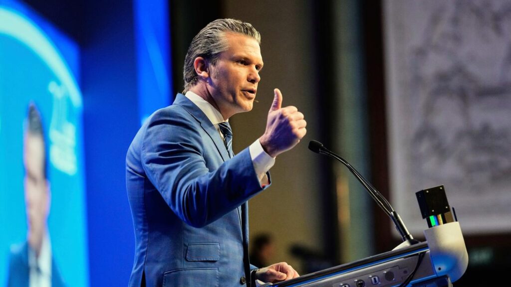 US Defence Secretary Pete Hegseth has spoken at the Shangri-La Dialogue summit in Singapore.