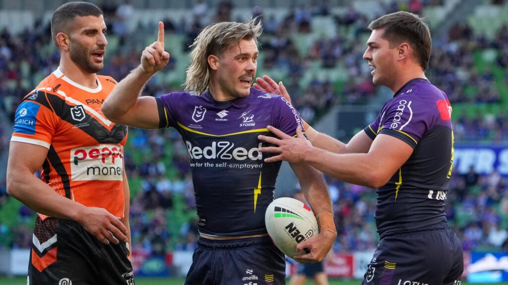 Pick me! Ryan Papenhuyzen put his hand up for NSW Origin selection with a star Storm showing.