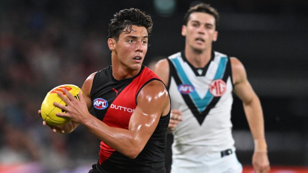 Essendon’s Jye Caldwell is on track to play his first AFL game in six weeks, against Sydney.