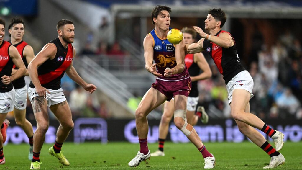 Brisbane scrapped to an 18-point win against a plucky Essendon at the Gabba.