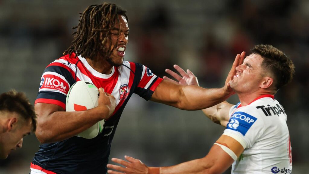 Out-of-favour Roosters winger Dom Young (l) is wanted back at Newcastle.