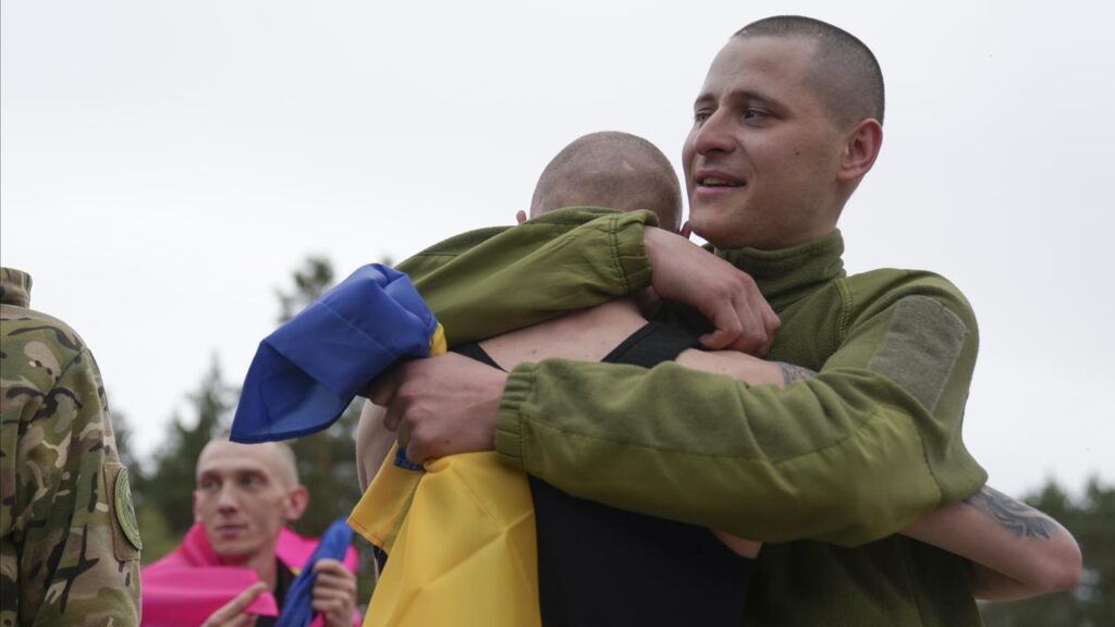 Ukraine’s prisoners of war affairs said the returned prisoners consisted of 202 enlisted men.