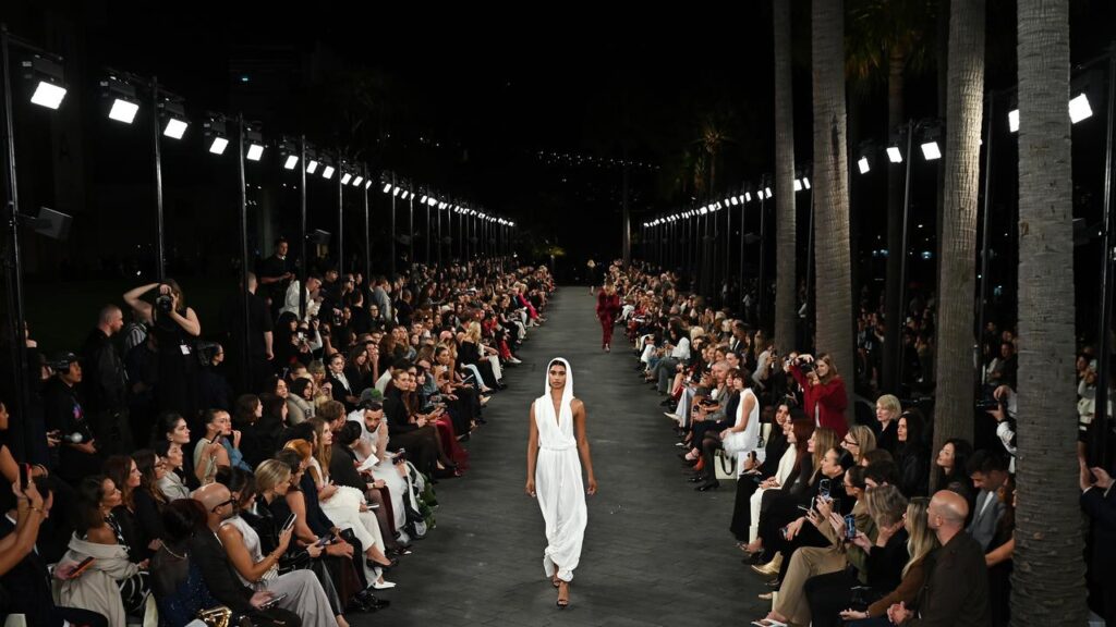 Carla Zampatti’s collection kicked off Australian Fashion Week in Sydney.