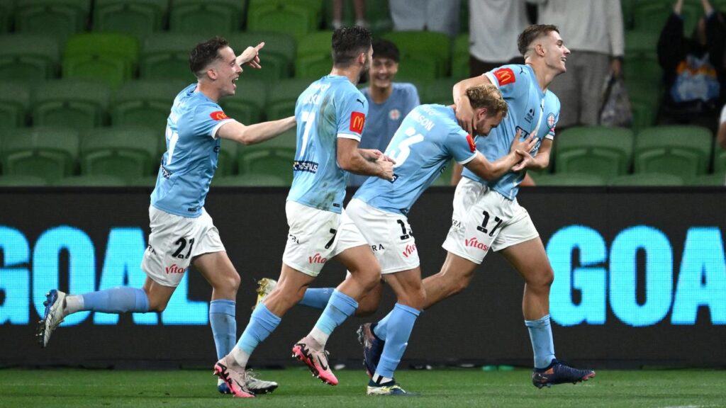 Five different scorers has earned Melbourne City a win over Sydney and second spot on the ALM table.