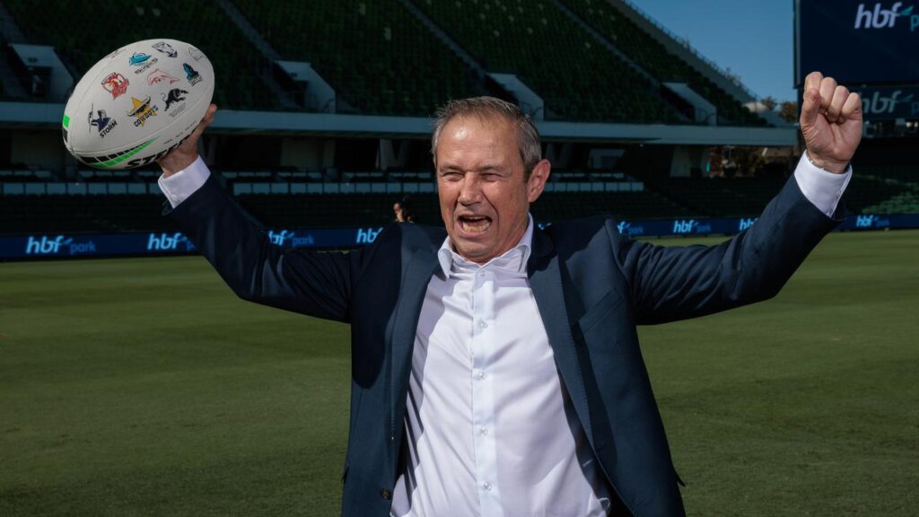 Roger Cook’s signature capped a stop-start struggle for the sport of rugby league in Perth.