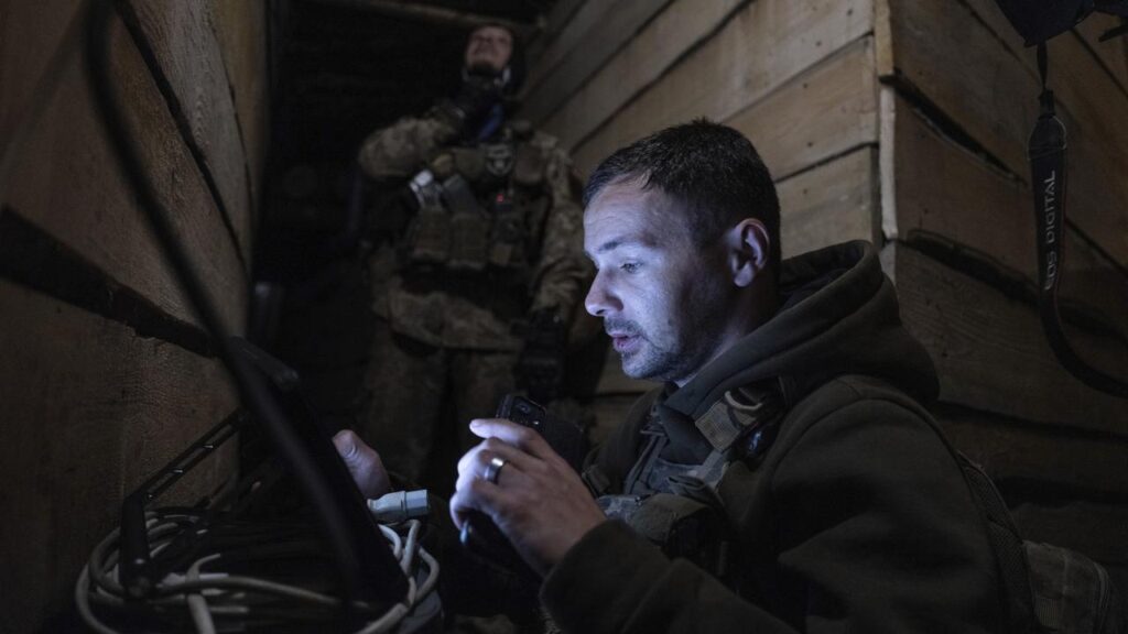 Ukrainian soldiers say their drones have stopped Russian forces advancing in the country’s east.