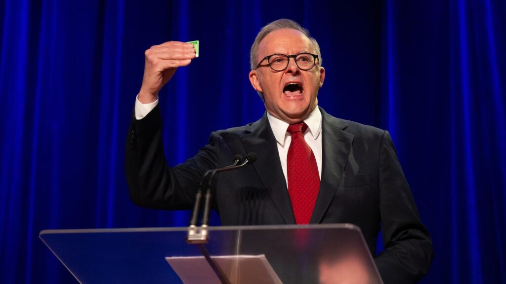 Brandishing a now-familiar Medicare card, Anthony Albanese says he will be straight back to work.