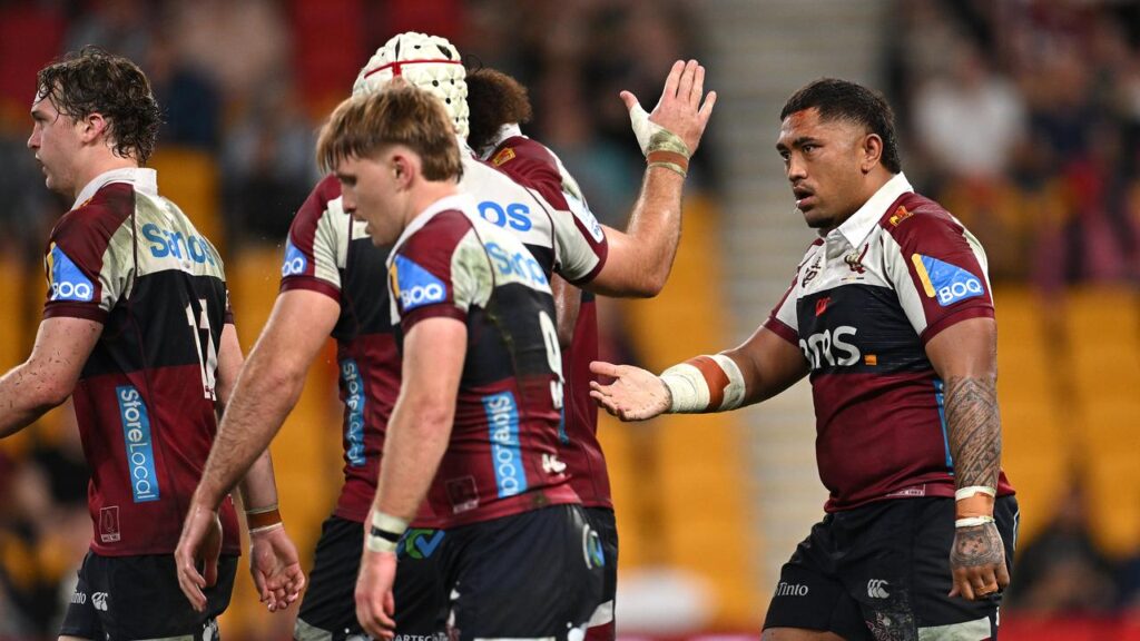 Richie Asiata (right) scored his fifth try in six games for the Reds, but it wasn’t quite enough.
