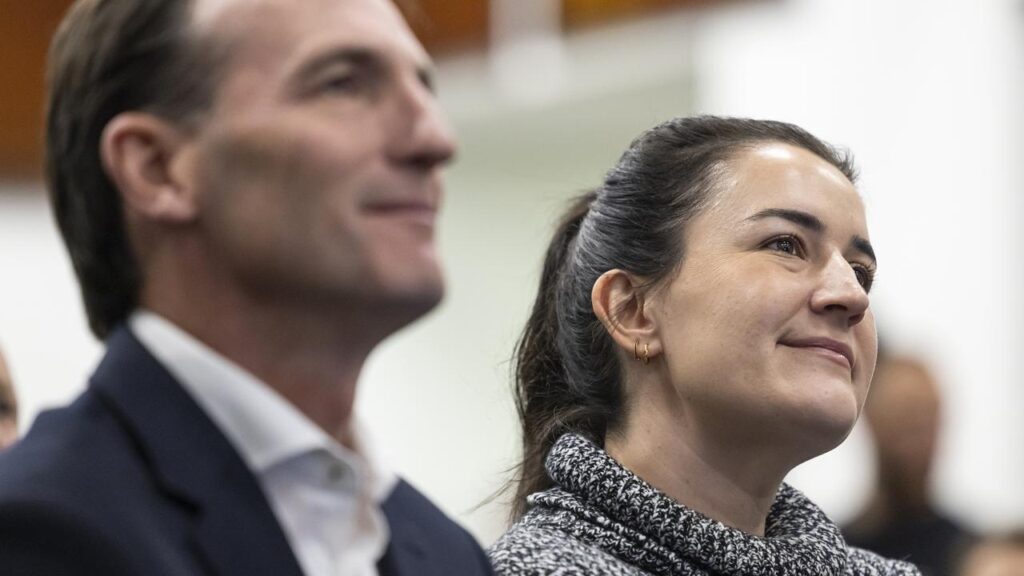 AFL CEO Andrew Dillon (l) has changed the role of Laura Kane (r).