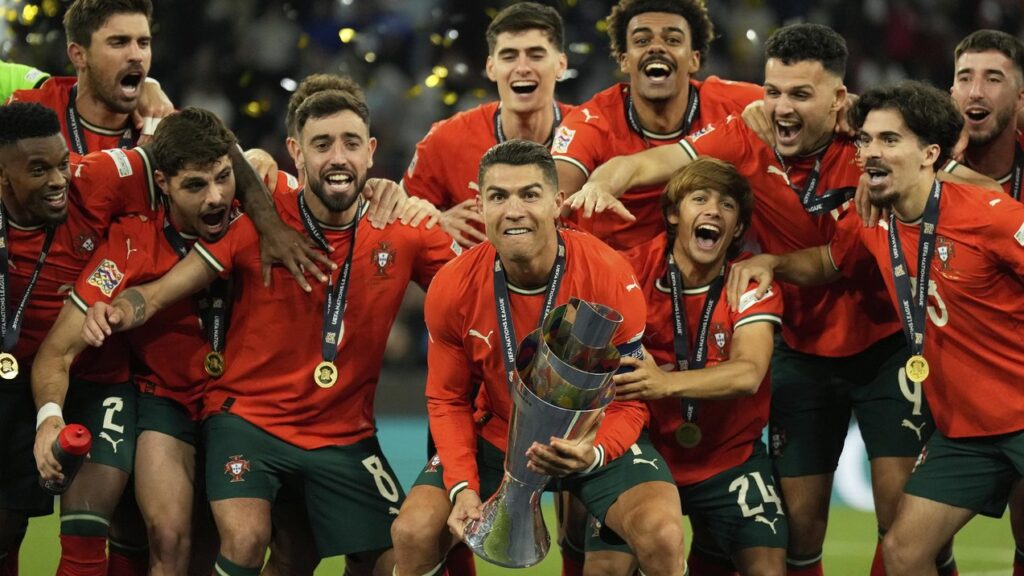 Cristiano Ronaldo has led Portugal to a second Nations League crown after dethroning Spain.