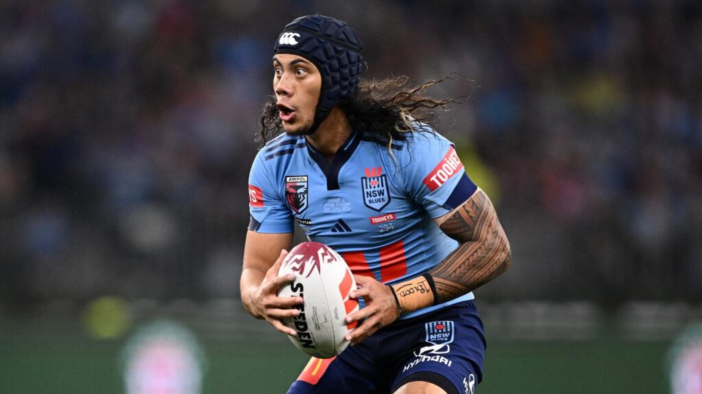 NSW Blue Jarome Luai has been placed on report for allegedly eye-gouging Reuben Cotter.